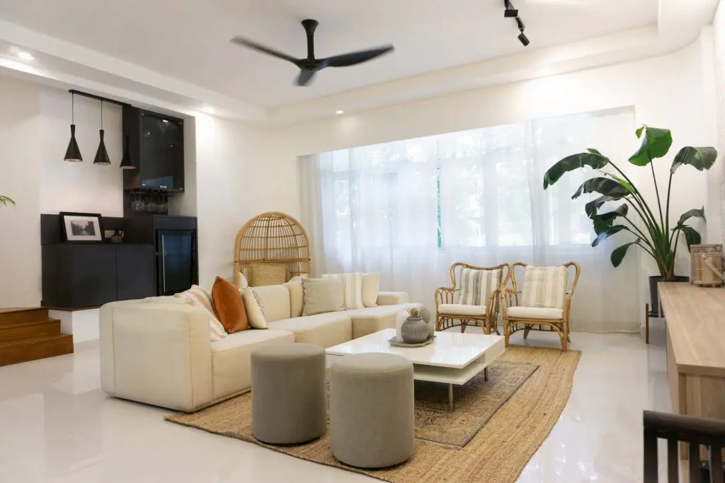 Stylish Living Room in a Hei Homes Coliving Space in Singapore, with Modern Furniture